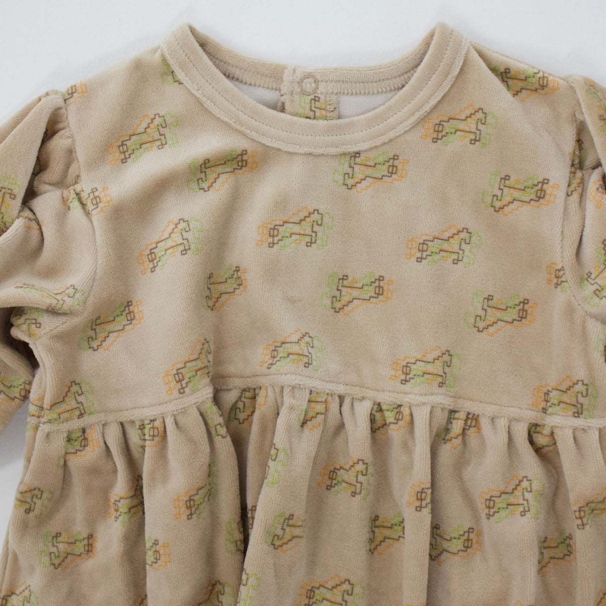 Semon ApartMent TRIPLE HORSE VELOUR VELOUR DRESS