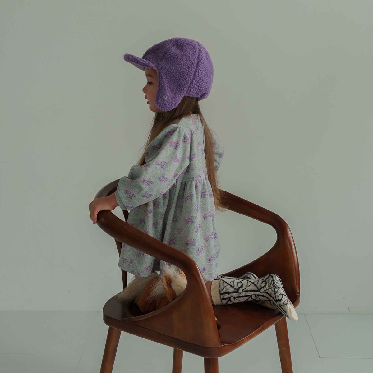 Semon ApartMent TRIPLE HORSE VELOUR DRESS