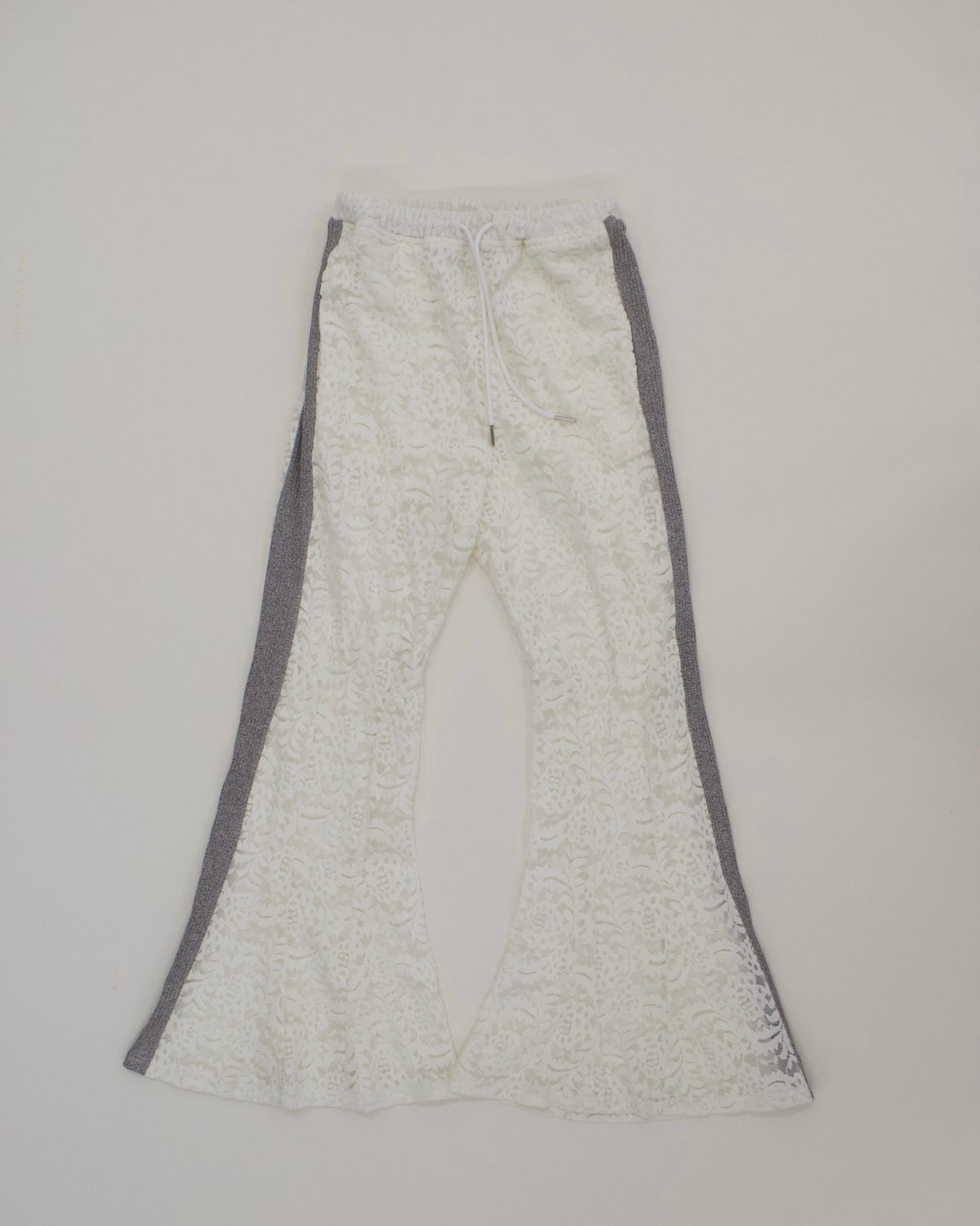 AURéNLEV Velour Lace Flare Pants ホワイト