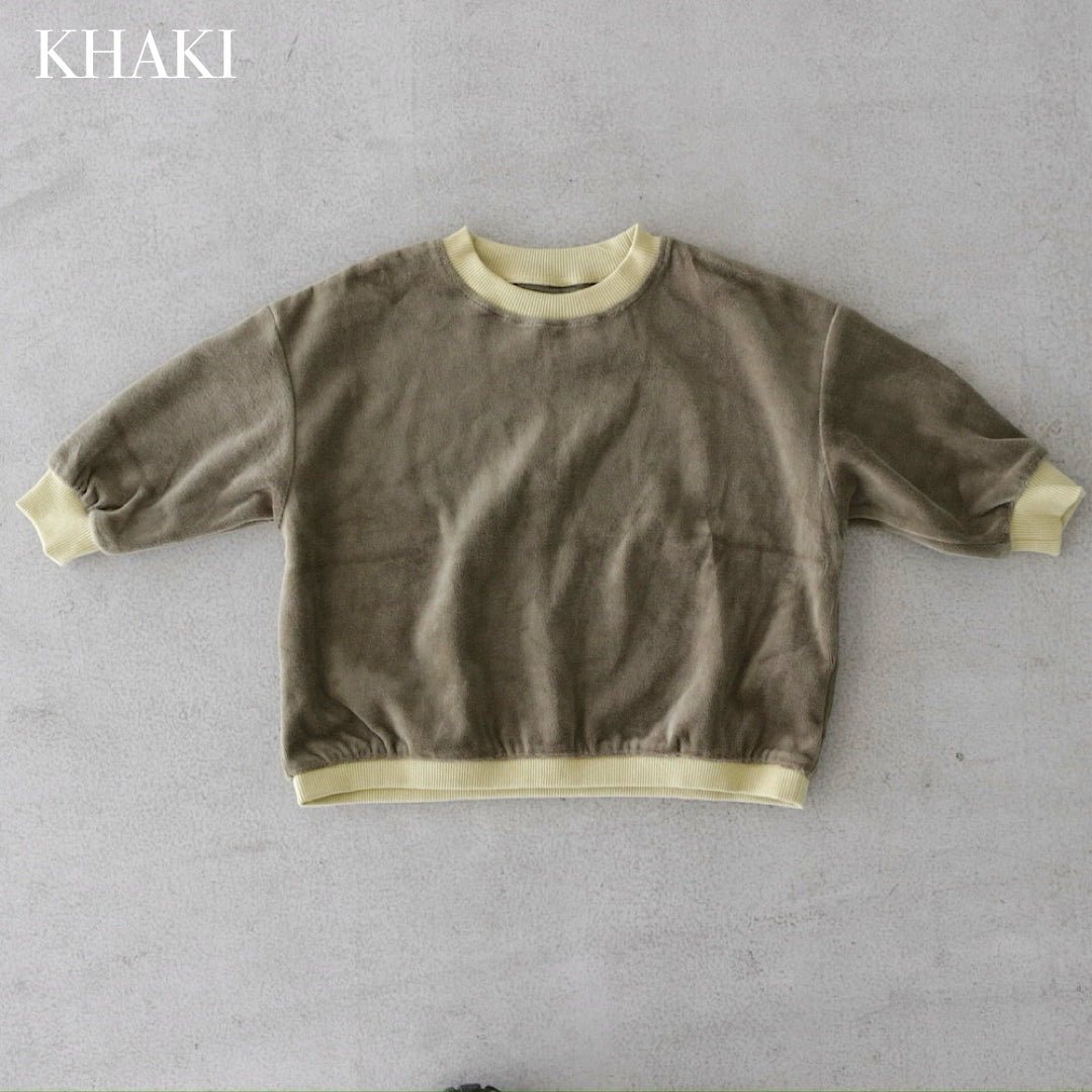 Semon ApartMent VELOUR LONG SLEEVE TOPS カーキ