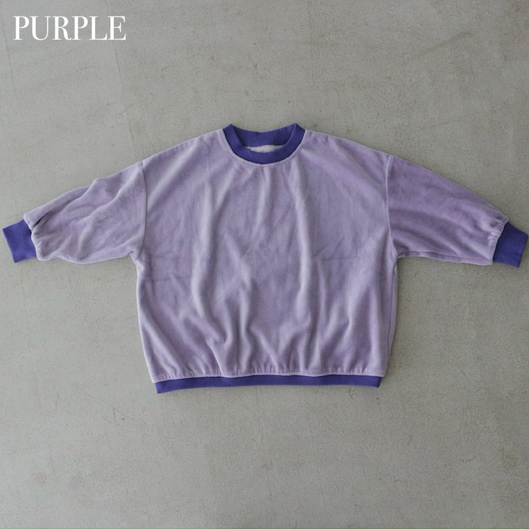 Semon ApartMent VELOUR LONG SLEEVE TOPS パープル