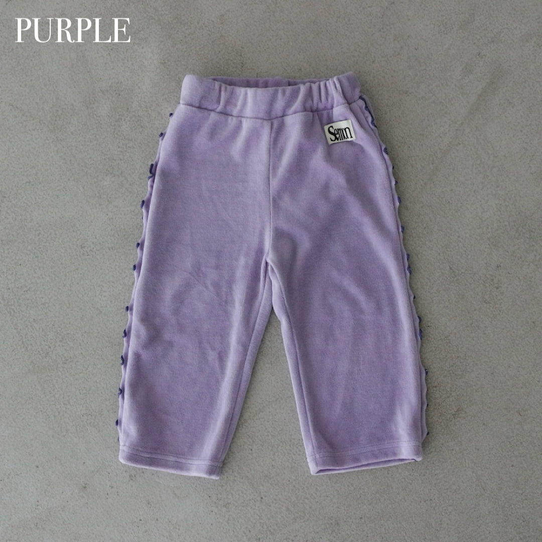 Semon ApartMent VELOUR STRAIGHT PANTS パープル