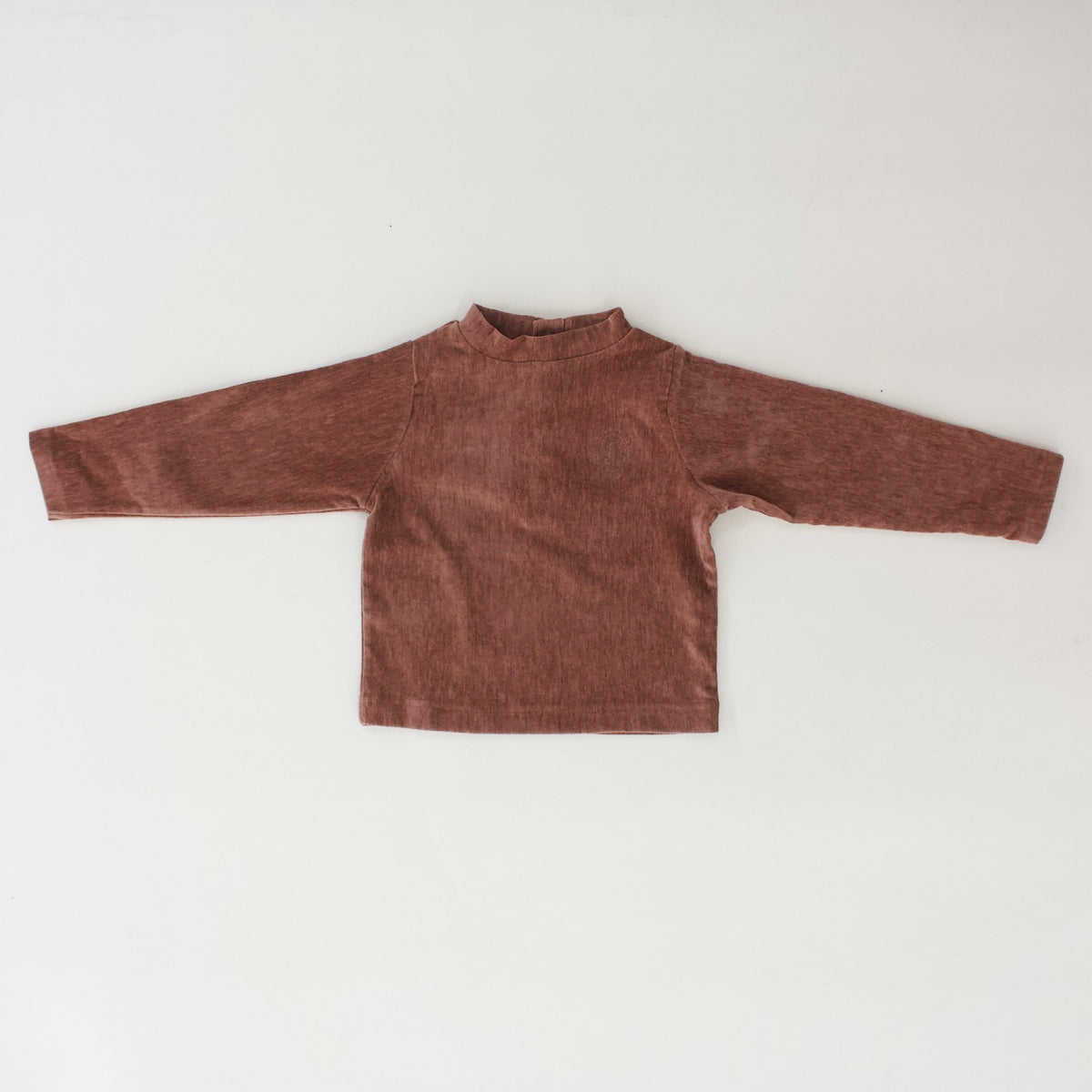 Jamée Rousse VELVET MIDDLE NECK TOP キャメル