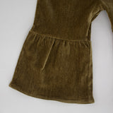 VELVET PANEL FRILL FLARE PANTS 11
