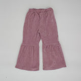 VELVET PANEL FRILL FLARE PANTS 10
