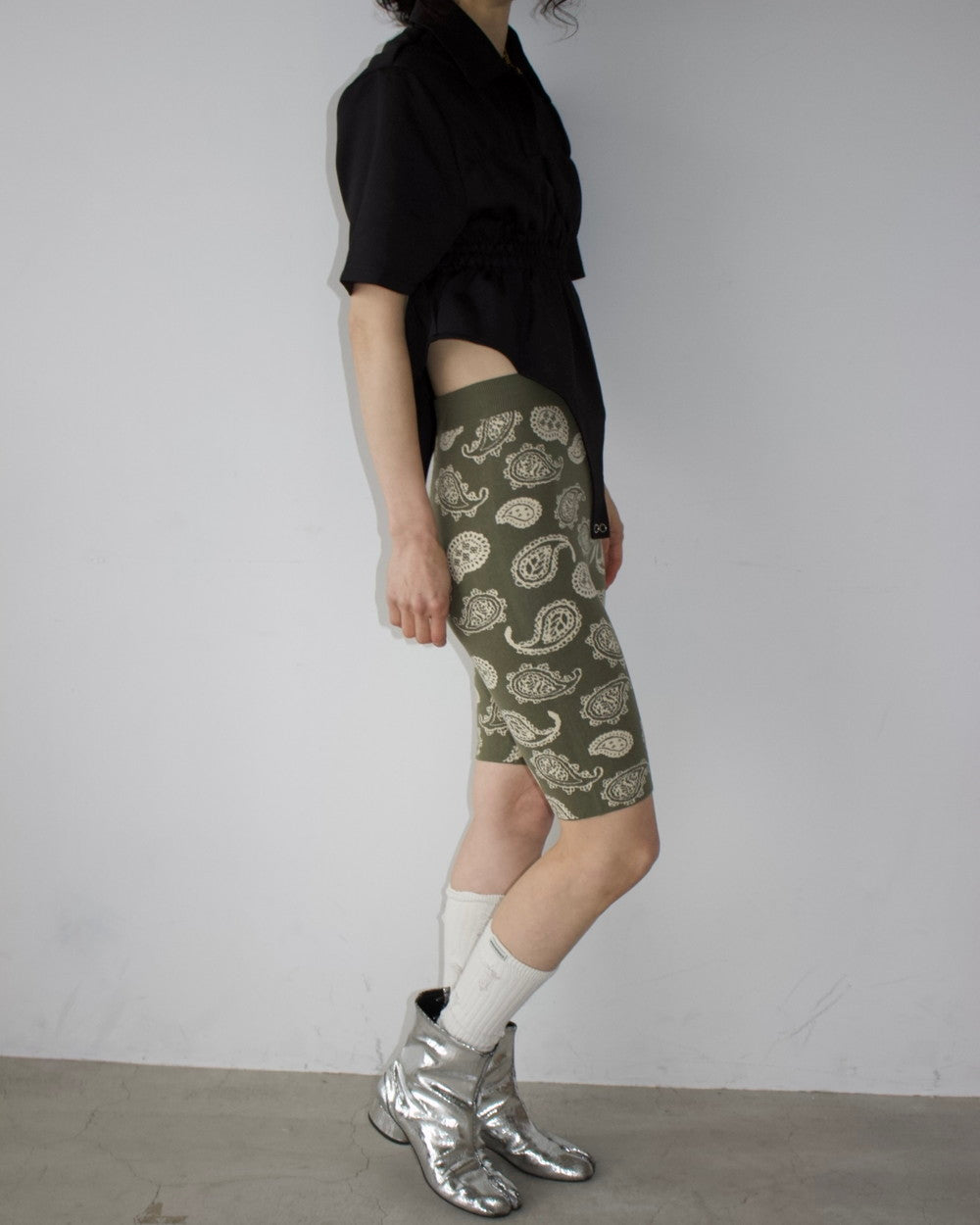 AURéNLEV W Jacquard Biker Pants