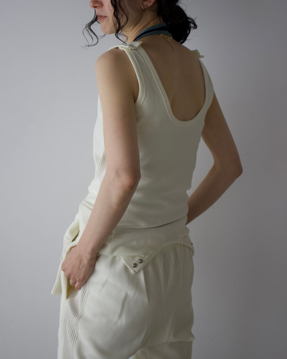 AURéNLEV Waffle 2way Tops