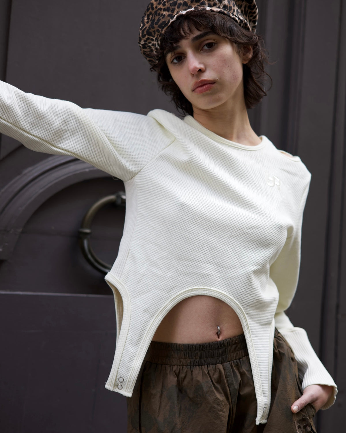 AURéNLEV Waffle 2way Tops