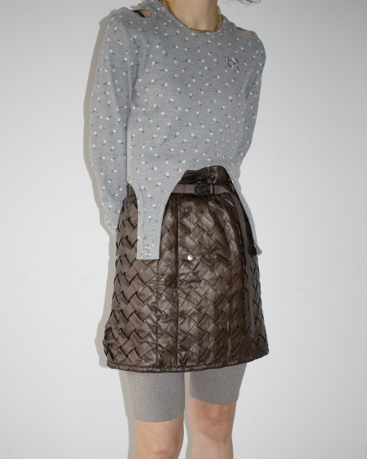 AURéNLEV Waffle 2way Tops