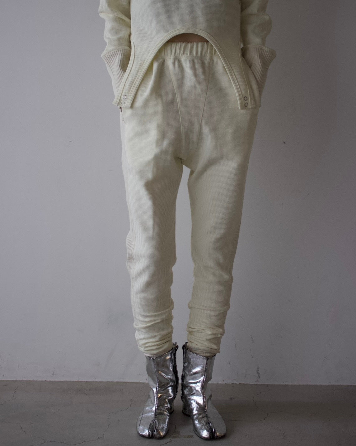 AURéNLEV Waffle Hem Rib Pants