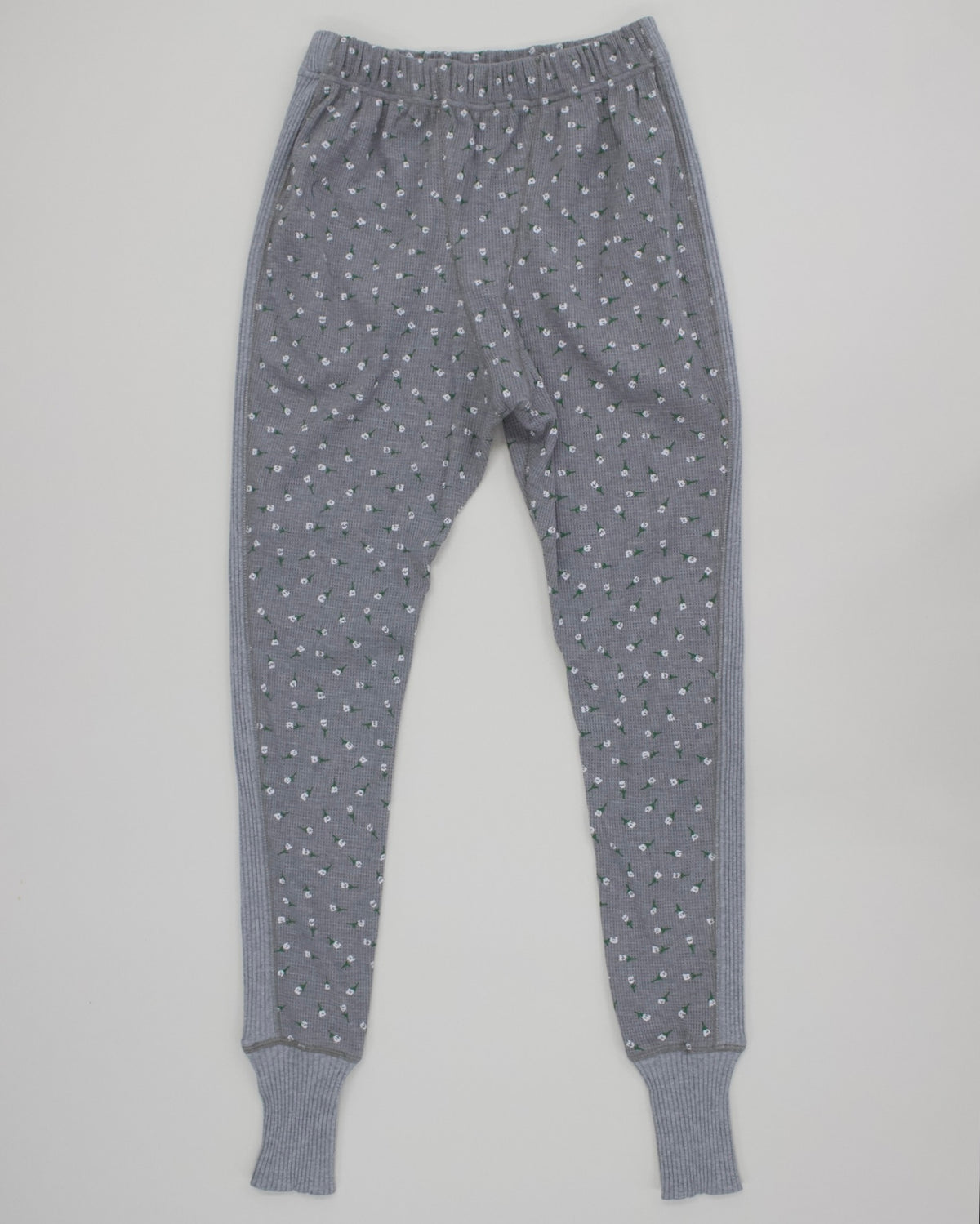 AURéNLEV Waffle Hem Rib Pants グレー