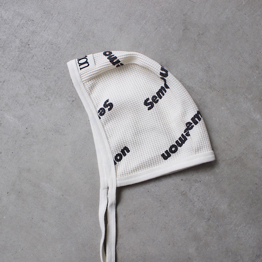 Semon ApartMent WAFFLE PRINT BONNET LOGO