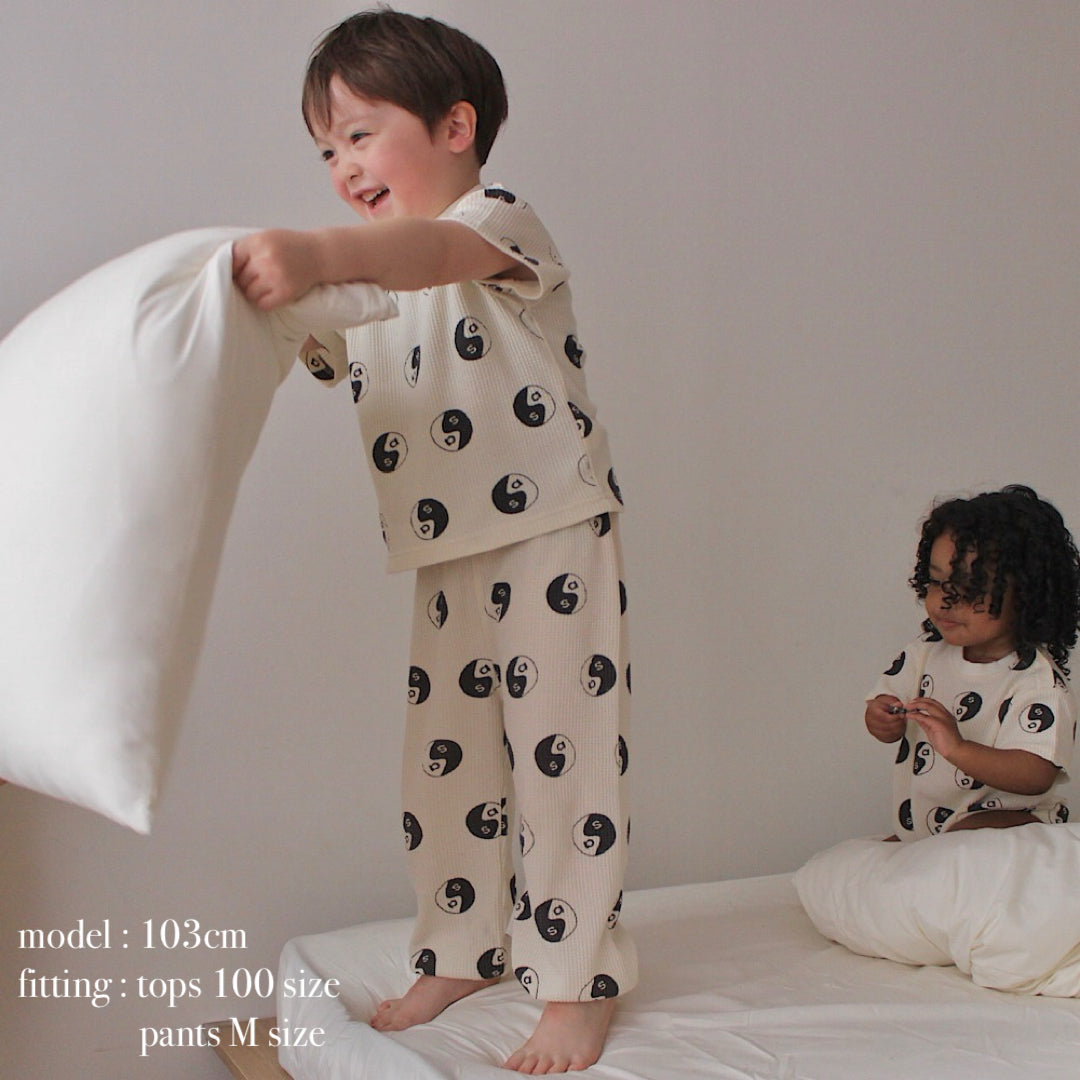 Semon ApartMent WAFFLE PRINT JOGGER PANTS