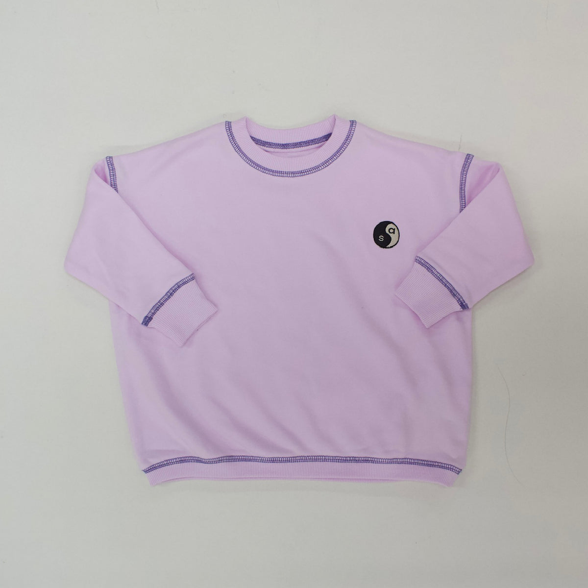Semon ApartMent YIN YANG EMBROIDERY FLEECE SWEATSHIRT PINK