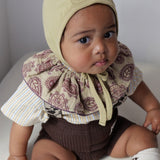 PAISLEY COTTON GAUZE FRILL BIB4