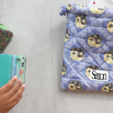 3SET QUILTED DRAWSTRING BAGS 5